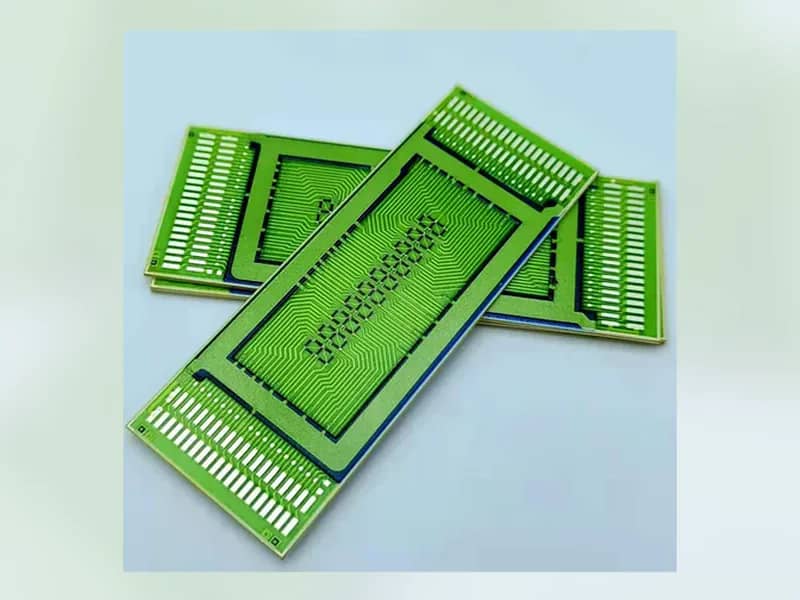 Actual alumina thick film circuit panel with printed conductors and resistor regions