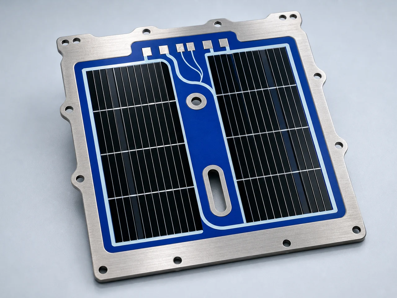 Stainless steel thick film heater plate with printed serpentine heating track